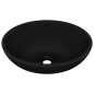 vidaXL Lavabo de lujo ovalado cerámica negro mate 40x33 cm vidaXL Lavabo de lujo ovalado cerámica negro mate 40x33 cm