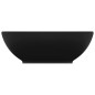 vidaXL Lavabo de lujo ovalado cerámica negro mate 40x33 cm vidaXL Lavabo de lujo ovalado cerámica negro mate 40x33 cm