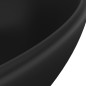 vidaXL Lavabo de lujo ovalado cerámica negro mate 40x33 cm vidaXL Lavabo de lujo ovalado cerámica negro mate 40x33 cm