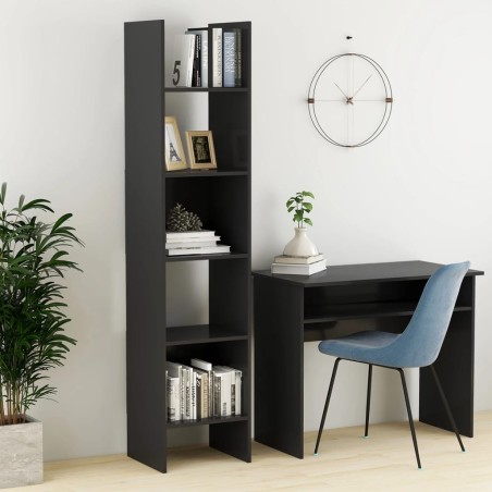 vidaXL Estantería de madera contrachapada gris 40x35x180 cm