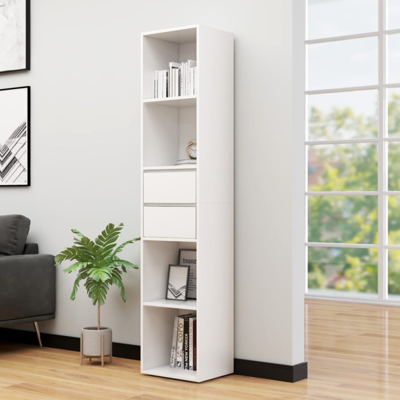 vidaXL Estantería librería madera contrachapada blanco 36x30x171 cm vidaXL Estantería librería madera contrachapada blanco 36x30x171 cm
