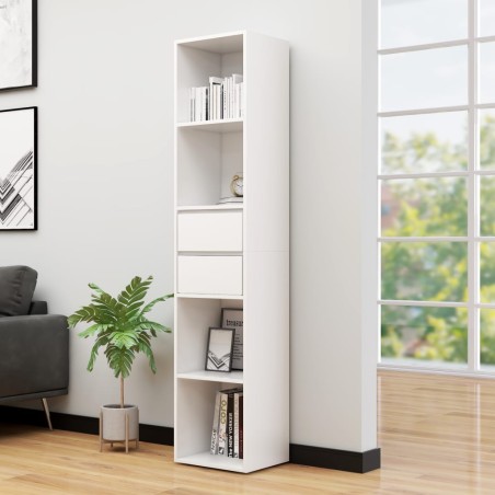 vidaXL Estantería librería madera contrachapada blanco 36x30x171 cm