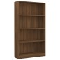 vidaXL Estantería 4 niveles madera color marrón roble 80x24x142 cm vidaXL Estantería 4 niveles madera color marrón roble 80x24x142 cm