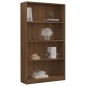 vidaXL Estantería 4 niveles madera color marrón roble 80x24x142 cm vidaXL Estantería 4 niveles madera color marrón roble 80x24x142 cm