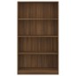 vidaXL Estantería 4 niveles madera color marrón roble 80x24x142 cm vidaXL Estantería 4 niveles madera color marrón roble 80x24x142 cm