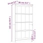 vidaXL Estantería 4 niveles madera color marrón roble 80x24x142 cm vidaXL Estantería 4 niveles madera color marrón roble 80x24x142 cm