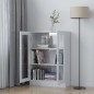 vidaXL Vitrina de madera contrachapada blanco brillo 82,5x30,5x115 cm vidaXL Vitrina de madera contrachapada blanco brillo 82,5x30,5x115 cm