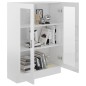 vidaXL Vitrina de madera contrachapada blanco brillo 82,5x30,5x115 cm vidaXL Vitrina de madera contrachapada blanco brillo 82,5x30,5x115 cm