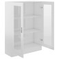 vidaXL Vitrina de madera contrachapada blanco brillo 82,5x30,5x115 cm vidaXL Vitrina de madera contrachapada blanco brillo 82,5x30,5x115 cm