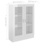 vidaXL Vitrina de madera contrachapada blanco brillo 82,5x30,5x115 cm vidaXL Vitrina de madera contrachapada blanco brillo 82,5x30,5x115 cm