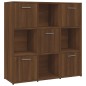 vidaXL Estantería madera contrachapada roble marrón 90x30x90 cm vidaXL Estantería madera contrachapada roble marrón 90x30x90 cm