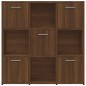 vidaXL Estantería madera contrachapada roble marrón 90x30x90 cm vidaXL Estantería madera contrachapada roble marrón 90x30x90 cm