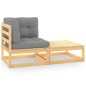 vidaXL Set de muebles de jardín 2 piezas con cojines madera de pino vidaXL Set de muebles de jardín 2 piezas con cojines madera de pino
