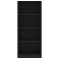 vidaXL Estantería de 4 niveles madera contrachapada negra 60x24x142 cm vidaXL Estantería de 4 niveles madera contrachapada negra 60x24x142 cm