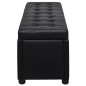 vidaXL Otomana de almacenamiento de cuero artificial negro vidaXL Otomana de almacenamiento de cuero artificial negro
