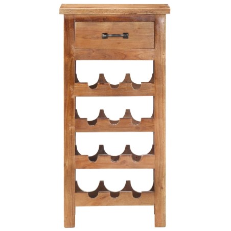 vidaXL Botellero de madera maciza de acacia 40x30x80 cm 