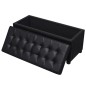 vidaXL Otomana de almacenamiento de cuero artificial negro vidaXL Otomana de almacenamiento de cuero artificial negro