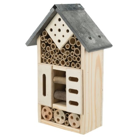 TRIXIE Hotel de insectos madera de pino y pizarra 18x29x10 cm