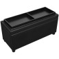 vidaXL Otomana de almacenamiento de cuero artificial negro vidaXL Otomana de almacenamiento de cuero artificial negro