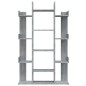 vidaXL Estantería madera contrachapada gris Sonoma 86x25,5x140 cm vidaXL Estantería madera contrachapada gris Sonoma 86x25,5x140 cm
