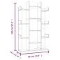 vidaXL Estantería madera contrachapada gris Sonoma 86x25,5x140 cm vidaXL Estantería madera contrachapada gris Sonoma 86x25,5x140 cm