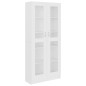 vidaXL Vitrina de madera contrachapada blanco 82,5x30,5x185,5 cm vidaXL Vitrina de madera contrachapada blanco 82,5x30,5x185,5 cm