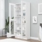 vidaXL Vitrina de madera contrachapada blanco 82,5x30,5x185,5 cm vidaXL Vitrina de madera contrachapada blanco 82,5x30,5x185,5 cm