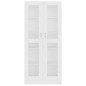 vidaXL Vitrina de madera contrachapada blanco 82,5x30,5x185,5 cm vidaXL Vitrina de madera contrachapada blanco 82,5x30,5x185,5 cm