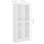 vidaXL Vitrina de madera contrachapada blanco 82,5x30,5x185,5 cm vidaXL Vitrina de madera contrachapada blanco 82,5x30,5x185,5 cm
