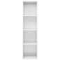 vidaXL Estantería de libros contrachapada blanco brillo 36x30x143cm vidaXL Estantería de libros contrachapada blanco brillo 36x30x143cm