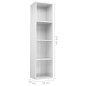 vidaXL Estantería de libros contrachapada blanco brillo 36x30x143cm vidaXL Estantería de libros contrachapada blanco brillo 36x30x143cm