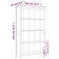 vidaXL Estantería 4 niveles madera color roble ahumado 80x24x142 cm vidaXL Estantería 4 niveles madera color roble ahumado 80x24x142 cm