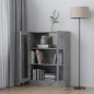 vidaXL Vitrina de madera contrachapada gris hormigón 82,5x30,5x115 cm vidaXL Vitrina de madera contrachapada gris hormigón 82,5x30,5x115 cm