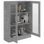 vidaXL Vitrina de madera contrachapada gris hormigón 82,5x30,5x115 cm vidaXL Vitrina de madera contrachapada gris hormigón 82,5x30,5x115 cm