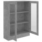 vidaXL Vitrina de madera contrachapada gris hormigón 82,5x30,5x115 cm vidaXL Vitrina de madera contrachapada gris hormigón 82,5x30,5x115 cm