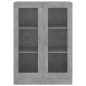 vidaXL Vitrina de madera contrachapada gris hormigón 82,5x30,5x115 cm vidaXL Vitrina de madera contrachapada gris hormigón 82,5x30,5x115 cm