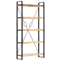 vidaXL Estantería de 5 niveles madera maciza mango 90x30x180 cm 