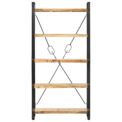 vidaXL Estantería de 5 niveles madera maciza mango 90x30x180 cm 