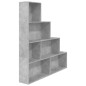 vidaXL Estantería madera contrachapada gris hormigón 155x24x160cm vidaXL Estantería madera contrachapada gris hormigón 155x24x160cm