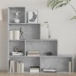 vidaXL Estantería madera contrachapada gris hormigón 155x24x160cm vidaXL Estantería madera contrachapada gris hormigón 155x24x160cm