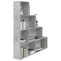 vidaXL Estantería madera contrachapada gris hormigón 155x24x160cm vidaXL Estantería madera contrachapada gris hormigón 155x24x160cm