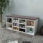 vidaXL Banco zapatero con 10 compartimentos blanco vidaXL Banco zapatero con 10 compartimentos blanco
