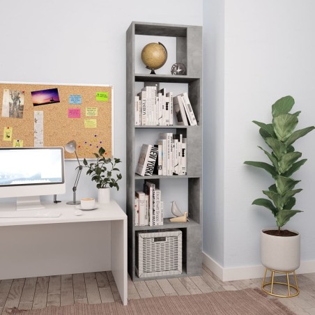 vidaXL Estantería madera contrachapada gris hormigón 45x24x159cm