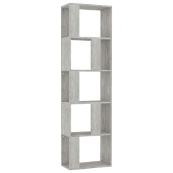 vidaXL Estantería madera contrachapada gris hormigón 45x24x159cm