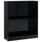 vidaXL Estantería madera contrachapada negro brillante 60x24x74,5 cm vidaXL Estantería madera contrachapada negro brillante 60x24x74,5 cm