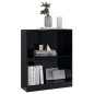 vidaXL Estantería madera contrachapada negro brillante 60x24x74,5 cm vidaXL Estantería madera contrachapada negro brillante 60x24x74,5 cm