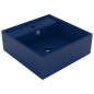 vidaXL Lavabo cuadrado rebosadero cerámica azul oscuro mate 41x41cm vidaXL Lavabo cuadrado rebosadero cerámica azul oscuro mate 41x41cm