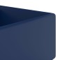 vidaXL Lavabo cuadrado rebosadero cerámica azul oscuro mate 41x41cm vidaXL Lavabo cuadrado rebosadero cerámica azul oscuro mate 41x41cm