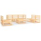 vidaXL Juego de muebles de jardín 8 piezas madera maciza de pino