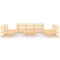 vidaXL Juego de muebles de jardín 8 piezas madera maciza de pino